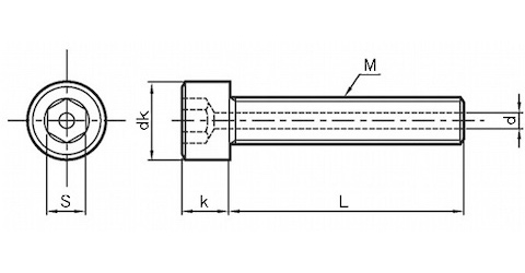 六角穴付きボルト図